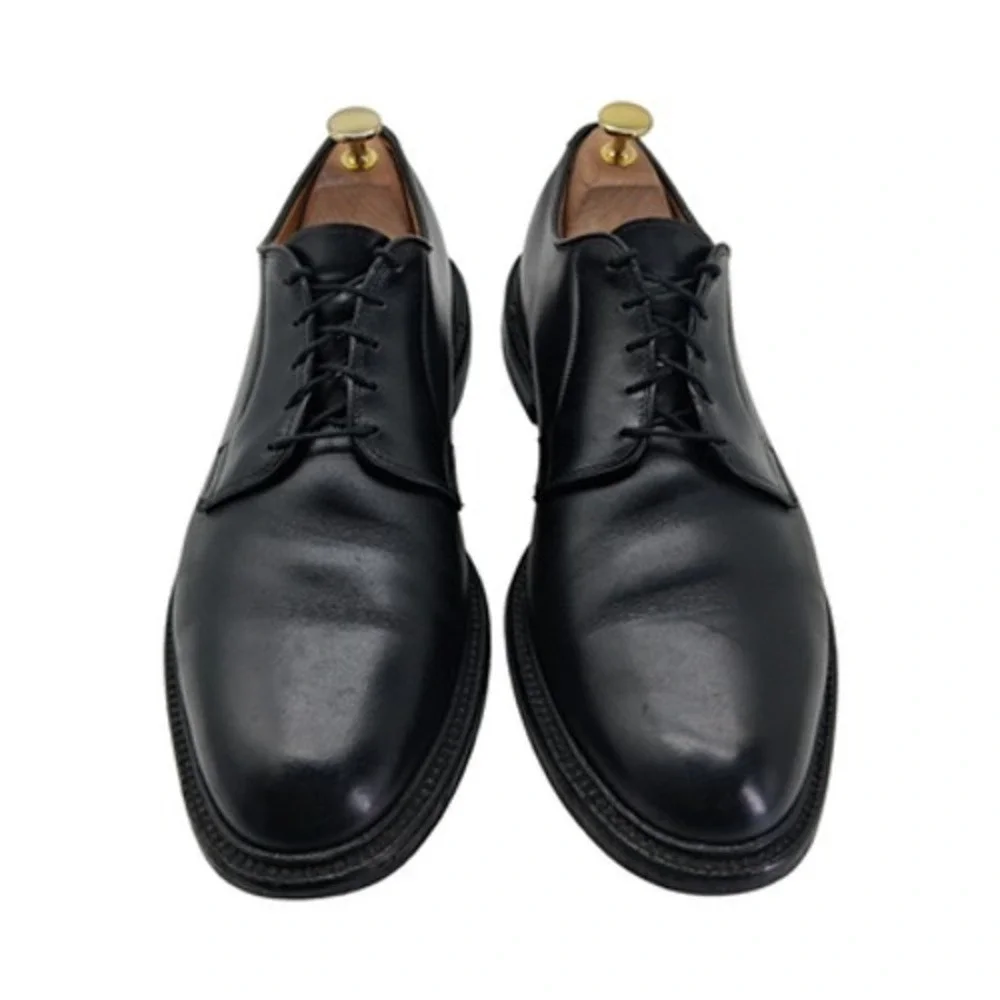 Allen Edmonds Leeds Shoes Mens Size 10.5 E Black Leather Derby Made In USA